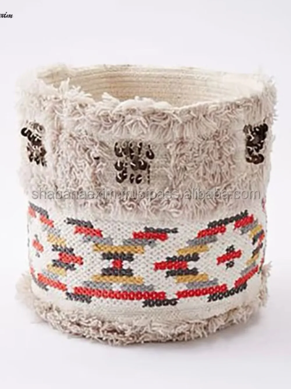 West Elm Boho Marocan Style Basket